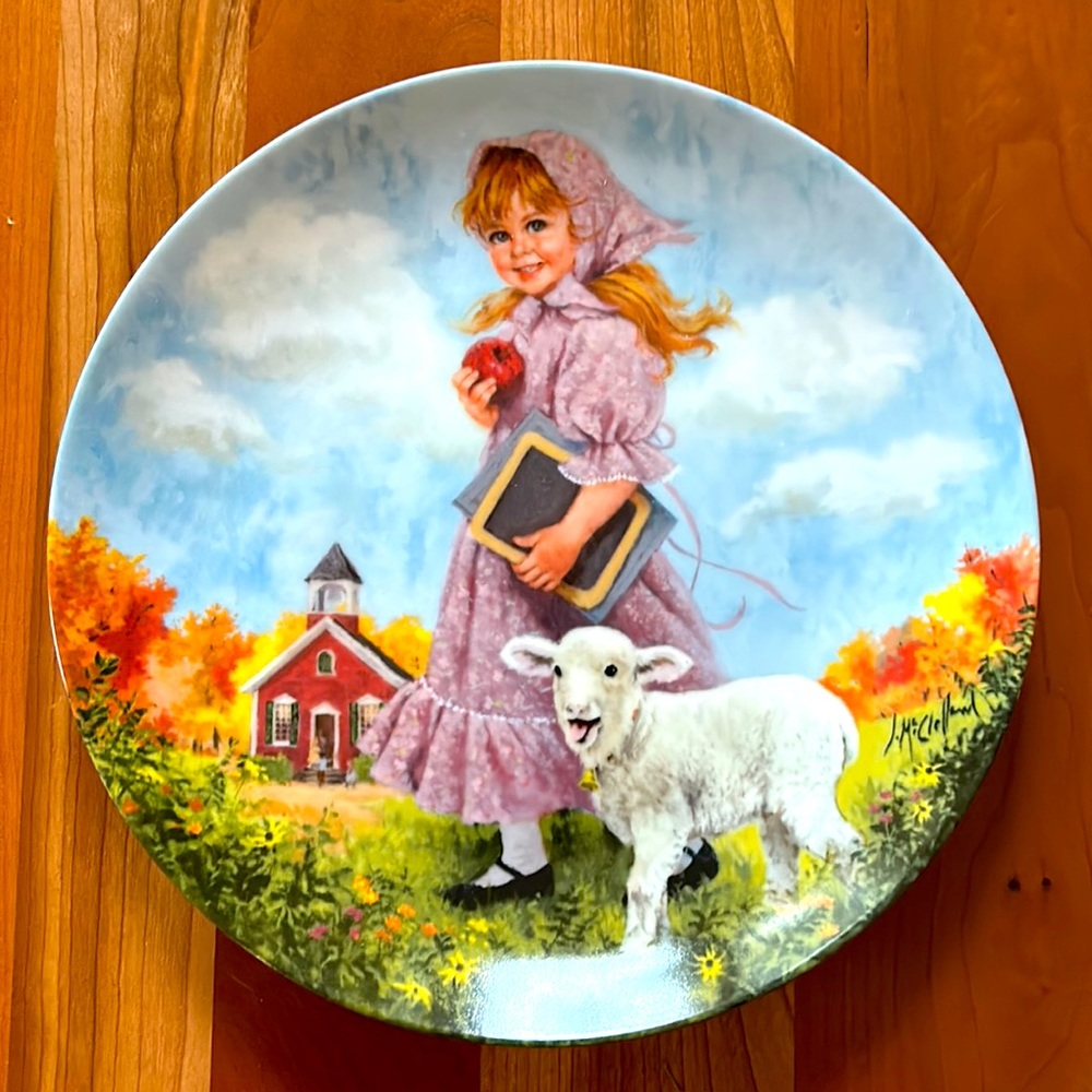 1985 Mary Had A Little Lamb Plate